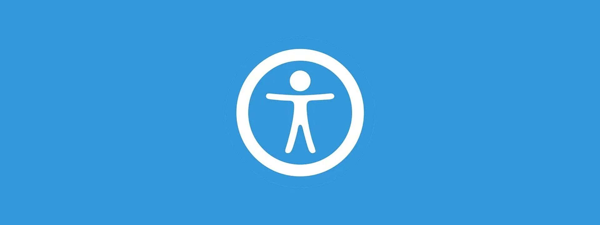 Accessibility icon in blue